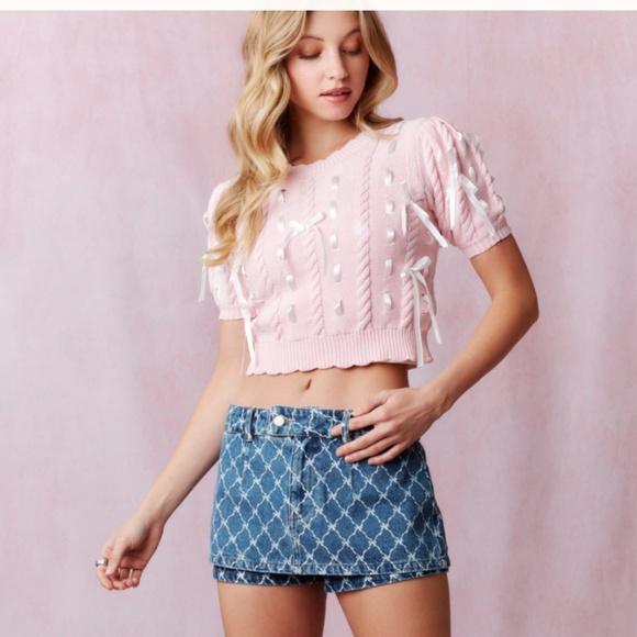 Peach Love California Pink Crop Top - Picture 8 of 9